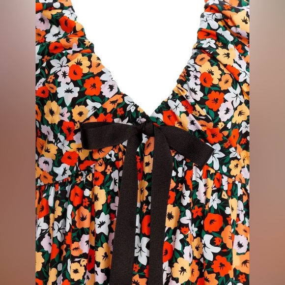 AGUA by AGUA BENDITA La Fania Horizonte Floral Cotton Mini Dress Size XS - Picture 3 of 13